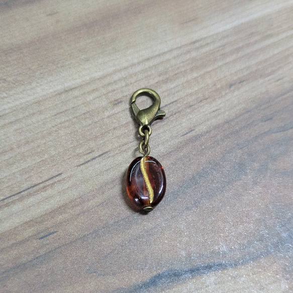 トラベラーズノートを飾るコーヒー豆チャーム【べっ甲】 4枚目の画像