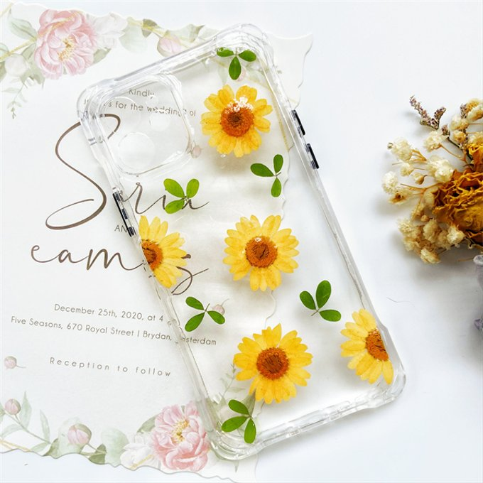 縦横自由自在、押し花ケース 、iphone14、iPhone13、iPhoneケース、名入れ無料、ノースポール