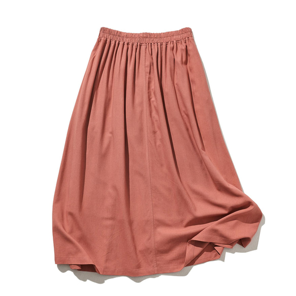 ★サンプルセール　1点のみ★3000円オフ★ロングスカート 灰色がかった鈍い紅色　210807-6(111) 5枚目の画像