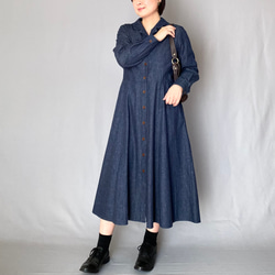 リバティ長袖ワンピース＜30チャイルドフッド・コラージュ