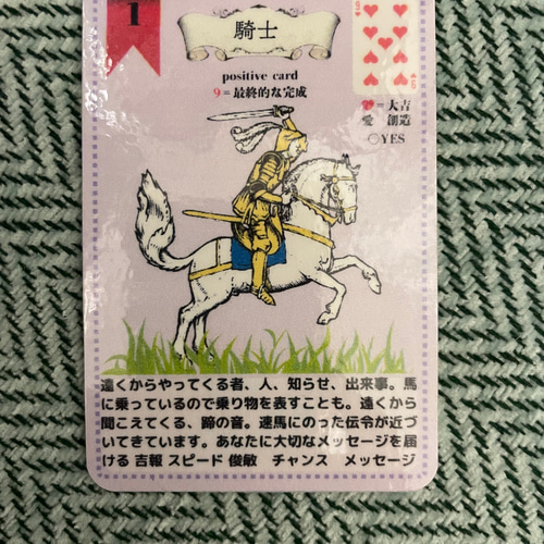 48＞意味が書いてあるルノルマンカードパープル その他素材