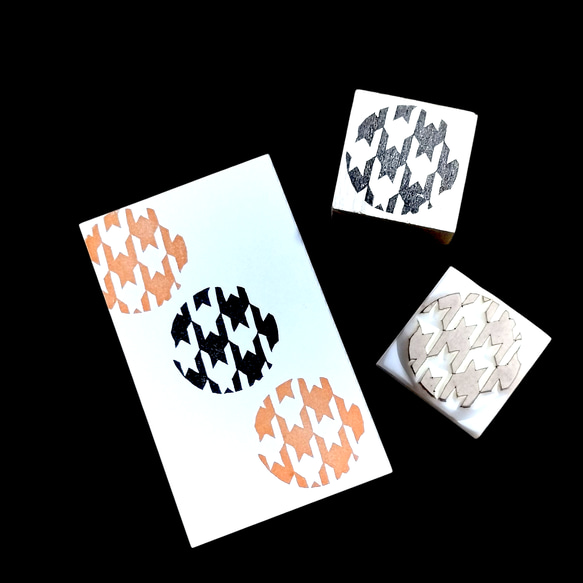 消しゴムはんこ☆和柄☆千鳥格子 はんこ・スタンプ MIKAX1108 通販