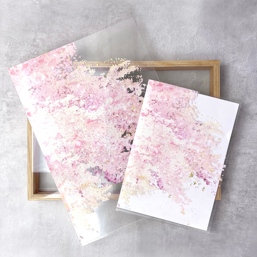 桜 - アートクリアファイルセット〈A4・A5 2枚組〉｜草花で彩る