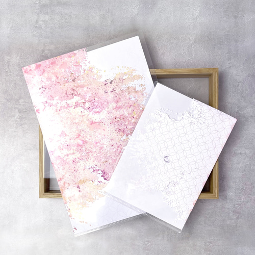 桜 - アートクリアファイルセット〈A4・A5 2枚組〉｜草花で彩る、心