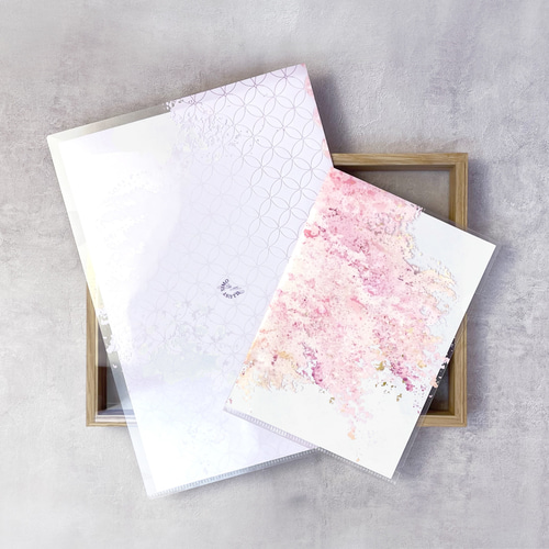 桜 - アートクリアファイルセット〈A4・A5 2枚組〉｜草花で彩る、心