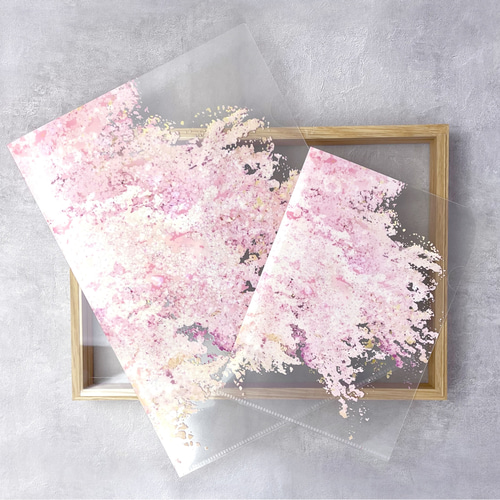 桜 - アートクリアファイルセット〈A4・A5 2枚組〉｜草花で彩る、心