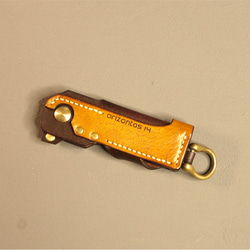 orizontas14 キーカバー スチームパンク 牛革 ハンドメイド レザー 2枚目の画像