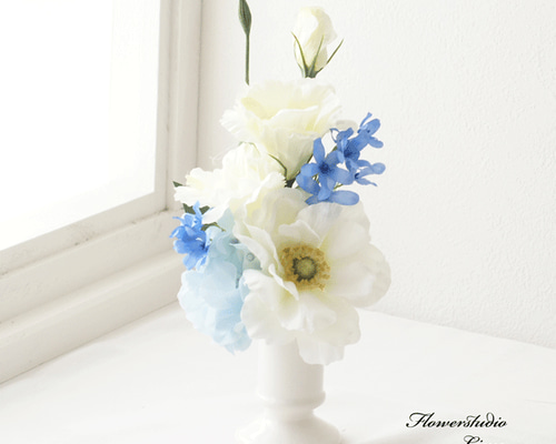 仏花、お供え花、薄紫アネモネ、トルコキキョウ 2c629180f9554ca9c7b4672e1b2845
