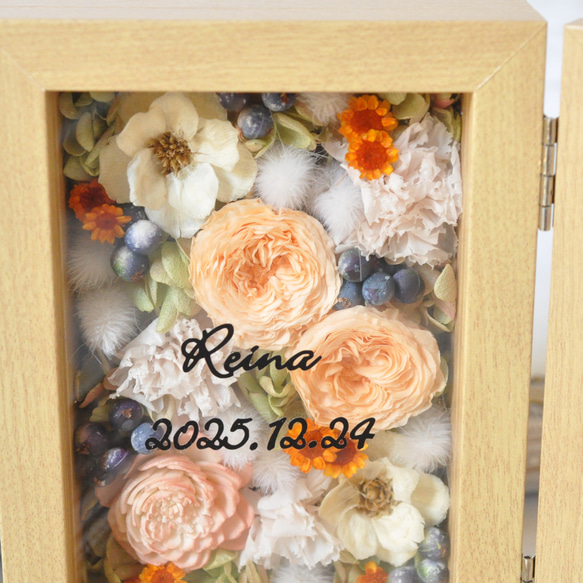 ✽お花にメッセージをそえて✽気持ち華やぐフォトフレーム✽apricot 2枚目の画像