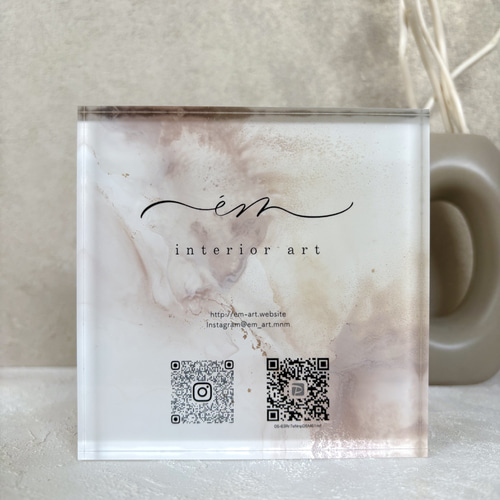 オーダー】アクリルブロック 屋号・命名書 表札・ネームプレート