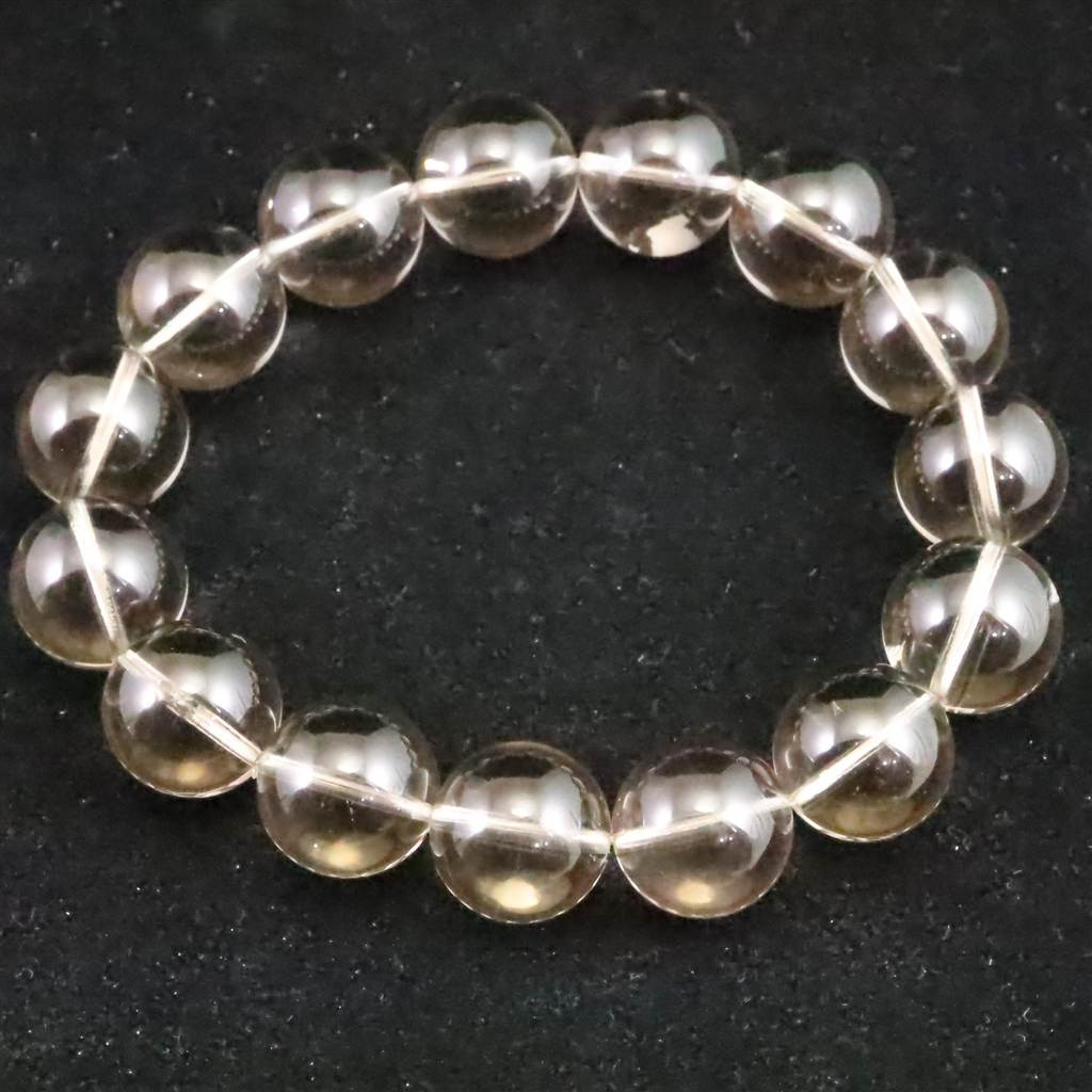 コロンビア産 スモーキーレムリアンシード 14mmブレスレット  58.0g #75448