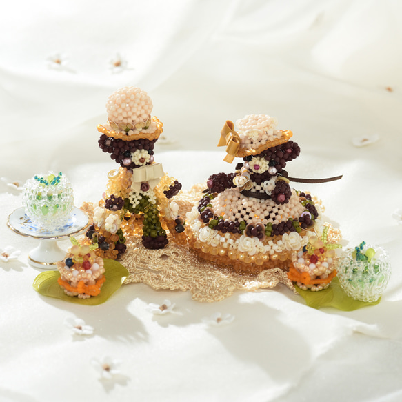 【Creema限定】【手作りキット】パーティーテディベアセット～Bella・Milo～ 2枚目の画像