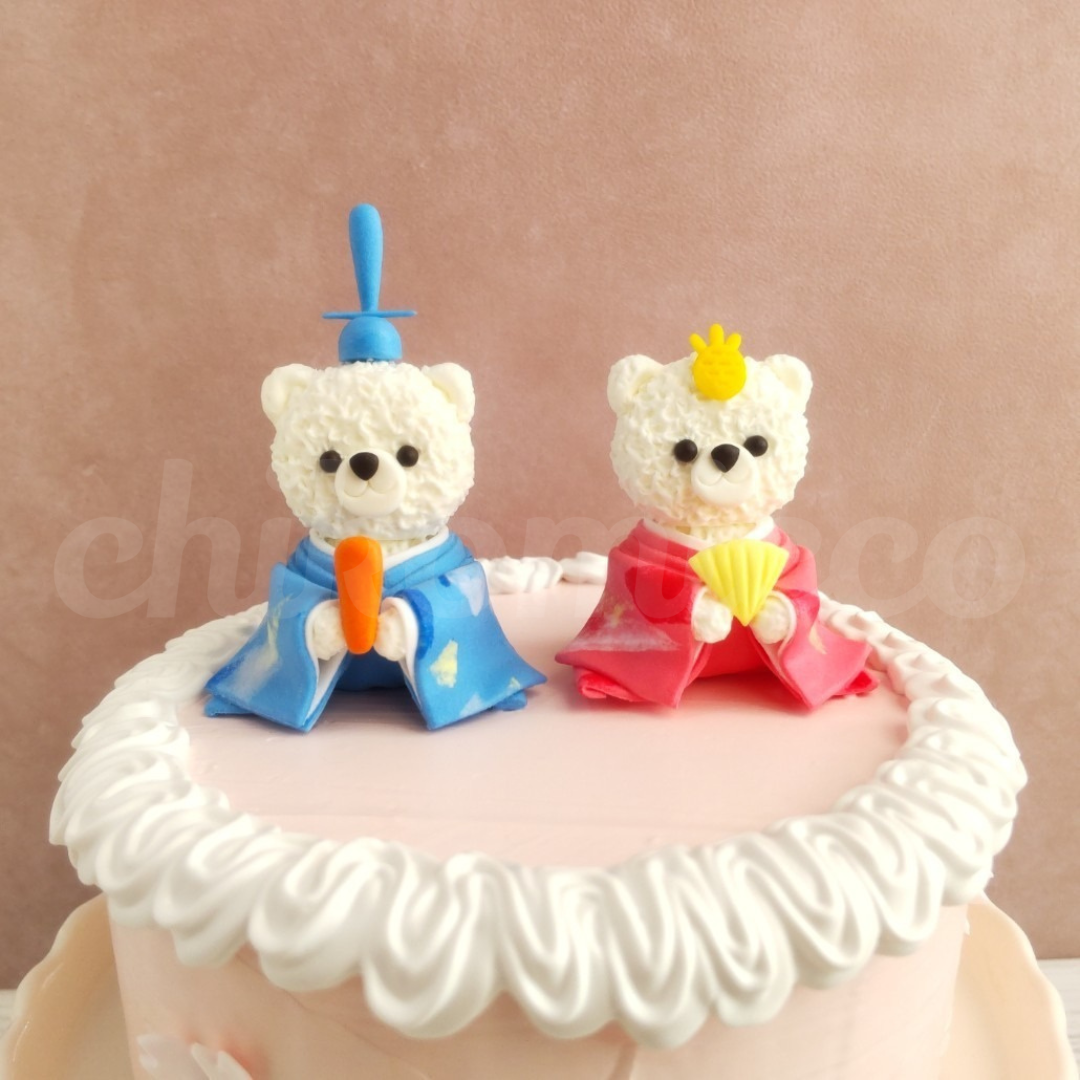 クレイケーキ＊桜色ひな祭りケーキ/直径10cm