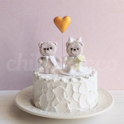 クレイケーキ＊永遠の愛を誓うホワイトウェディングケーキ 1枚目の画像