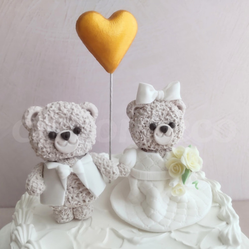 クレイケーキ＊永遠の愛を誓うホワイトウェディングケーキ/直径10cm