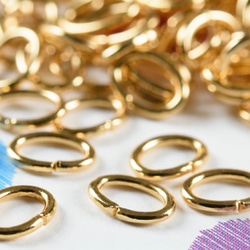 (ss-00069)サージカルステンレス 316 Cカン ゴールド 3×4mm 100個 ステンレス パーツ 3枚目の画像