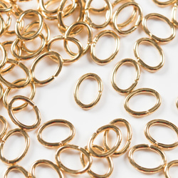 (ss-00069)サージカルステンレス 316 Cカン ゴールド 3×4mm 100個 ステンレス パーツ 2枚目の画像