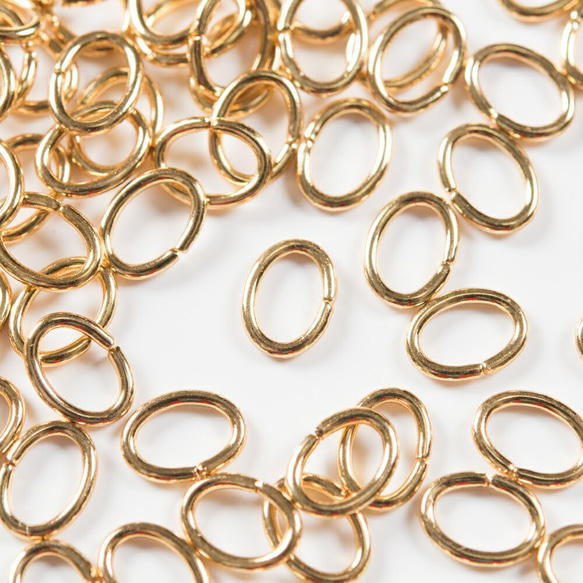 (ss-00069)サージカルステンレス 316 Cカン ゴールド 3×4mm 100個 ステンレス パーツ 2枚目の画像