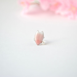 七宝焼「ひとひら　～sakura gradiation～」イヤーカフ 10枚目の画像
