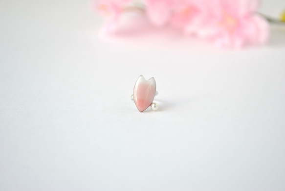 七宝焼「ひとひら　～sakura gradiation～」イヤーカフ 10枚目の画像