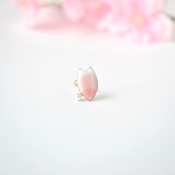 七宝焼「ひとひら　～sakura gradiation～」イヤーカフ 7枚目の画像
