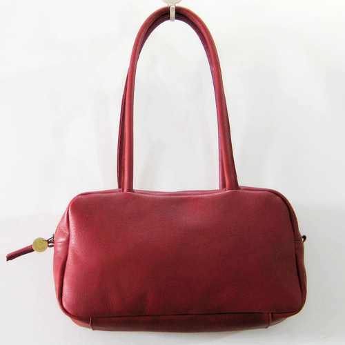 スモールボストン ボルドー 本革製 ボストンバッグ ボストンバッグ