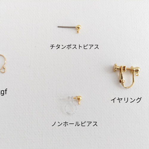 かすみ草ピアス/イヤリング/プリザーブドフラワー ピアス（スタッド