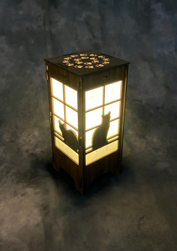 fuie LIGHT　(フイエ　ライト)　行灯型間接照明　NEKO-S　間接照明　ねこ　猫　ライト　ランプ　インテリア