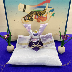 雛道具【桜ぼんぼり小 一対＆桜橘＆菱餅一対】お雛様 雛人形 ちりめん