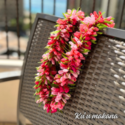 ハワイアンリボンレイ（クロッシェ他） ハワイアンリボンレイ☆パイナップルのクロシェット フラダンス