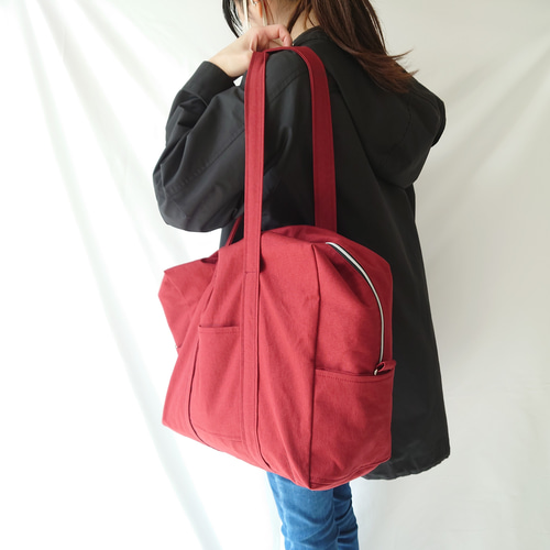 洗える国産綿100%旅行ビジネスキャリーオン出張ジム大きい帆布ボストン