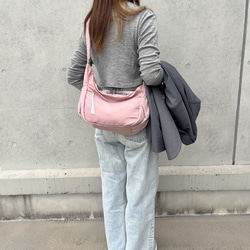 【オシャレなピンク】大人可愛い2WAY ショルダーバッグ/軽量・撥水加工　ナイロン　カジュアルバッグ 4枚目の画像