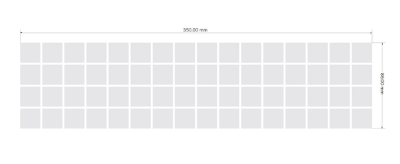 ガラスタイルプレート〔CLEAR〕350×86㎜ 2枚目の画像