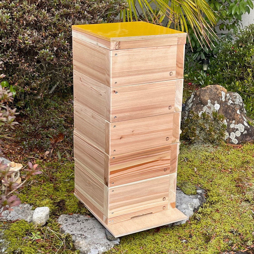 日本みつばち用 飼育箱 重箱式巣箱 待ち箱 5段 セット