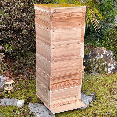 日本 みつばち 蜜蜂 ミツバチ 養蜂 飼育箱 重箱式 巣箱 組立済 完成品