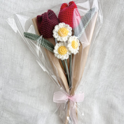 クロシェフラワー 枯れない花束 Poppy ポピー 枯れない花 毛糸 クロシェ クロシェフラワー 一輪