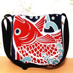 大きめトートバッグ 和柄 龍 龍神 竜 ハンドメイド ショルダーバッグ