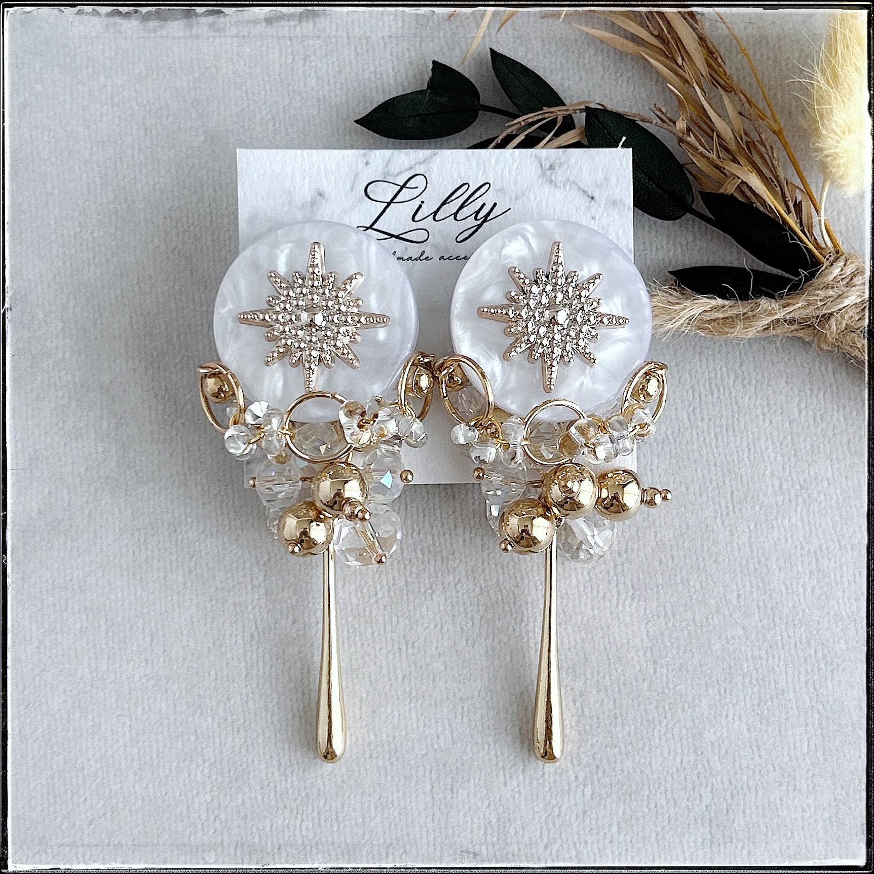 No.1118 ゴールドスパイラル ロングピアス 大ぶりイヤリング フープ