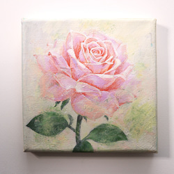 薔薇の絵　アクリル画　自作　原画　ローズ　テクスチャ　インテリア雑貨 薔薇の絵 アクリル画 自作 原画 ローズ テクスチャ インテリア