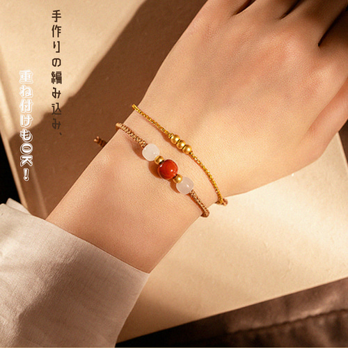 24金gpゴールドリンクブレスレット 24KGP] petal chain bracelet | 金属アレルギー対応の