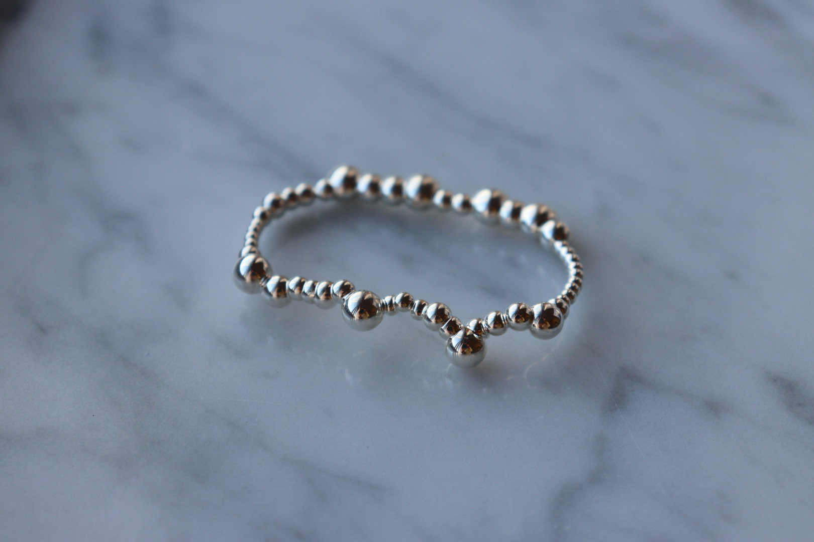 白玉ぽこぽこダブルフィンガーリング