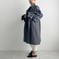 オーガンジーレイヤードスリーブコート(グレー) 7枚目の画像