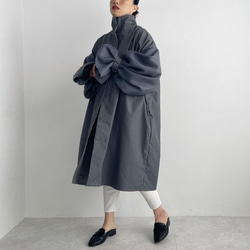 オーガンジーレイヤードスリーブコート(グレー) 10枚目の画像