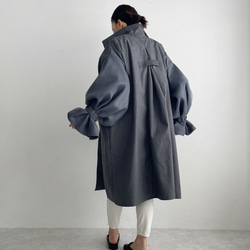 オーガンジーレイヤードスリーブコート(グレー) 2枚目の画像