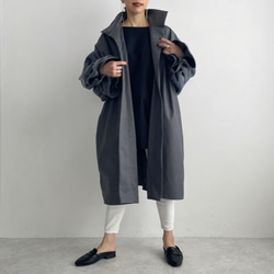 オーガンジーレイヤードスリーブコート(グレー) 9枚目の画像