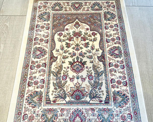 ヘレケ絨毯   ラグマット　玄関用にも　入手困難柄　 紺 貴重 ヘレケ絨毯 玄関マット ラグの通販 by れりげ｜ラクマ