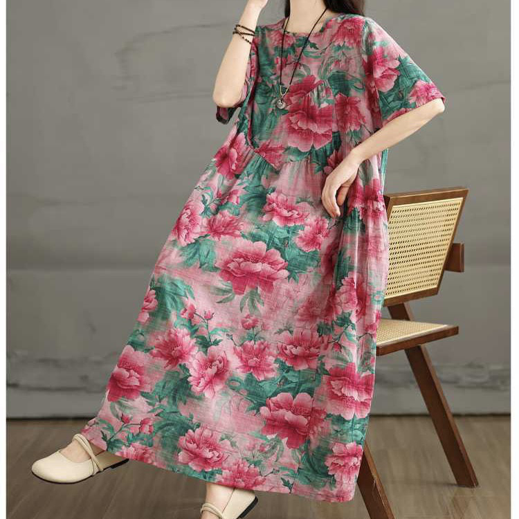 プリントA字ワンピース