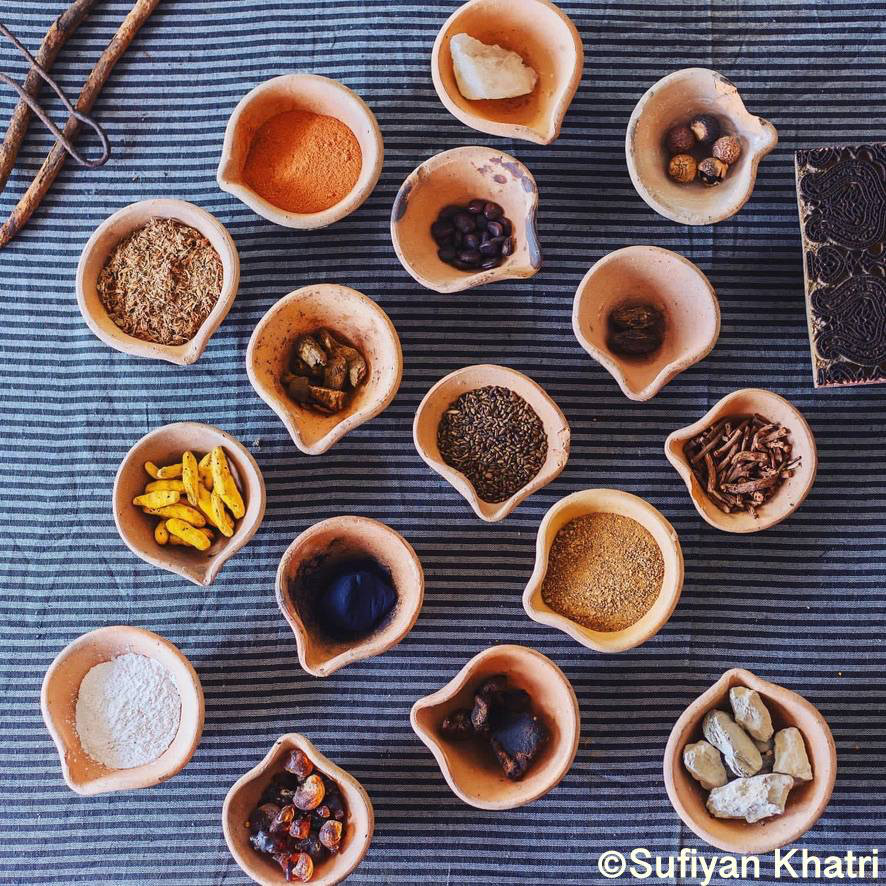 アジュラクプリント　シルクストール　ブロックプリント　インド　カッチ