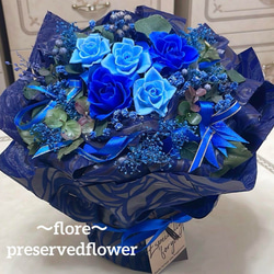 非売品 特大✨たくさんの緑＆白ミックスバラプリザ＆胡蝶蘭