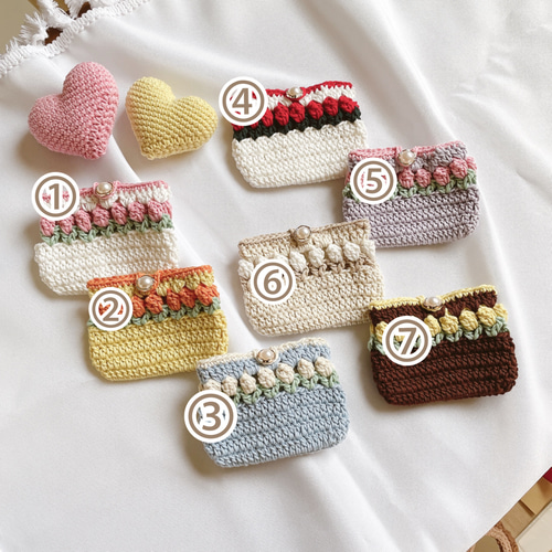 チューリップ 手編み 編み物 かぎ編み かぎ針編み ハンドメイド カード